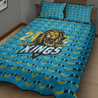 Custom Caribbean Cricket Saint Lucia Quilt Bed Set Glory is Ours Kings Rule 2025 - Wonder Print Shop