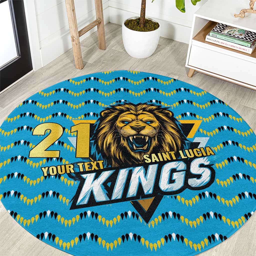 Custom Caribbean Cricket Saint Lucia Round Carpet Glory is Ours Kings Rule 2025 - Wonder Print Shop