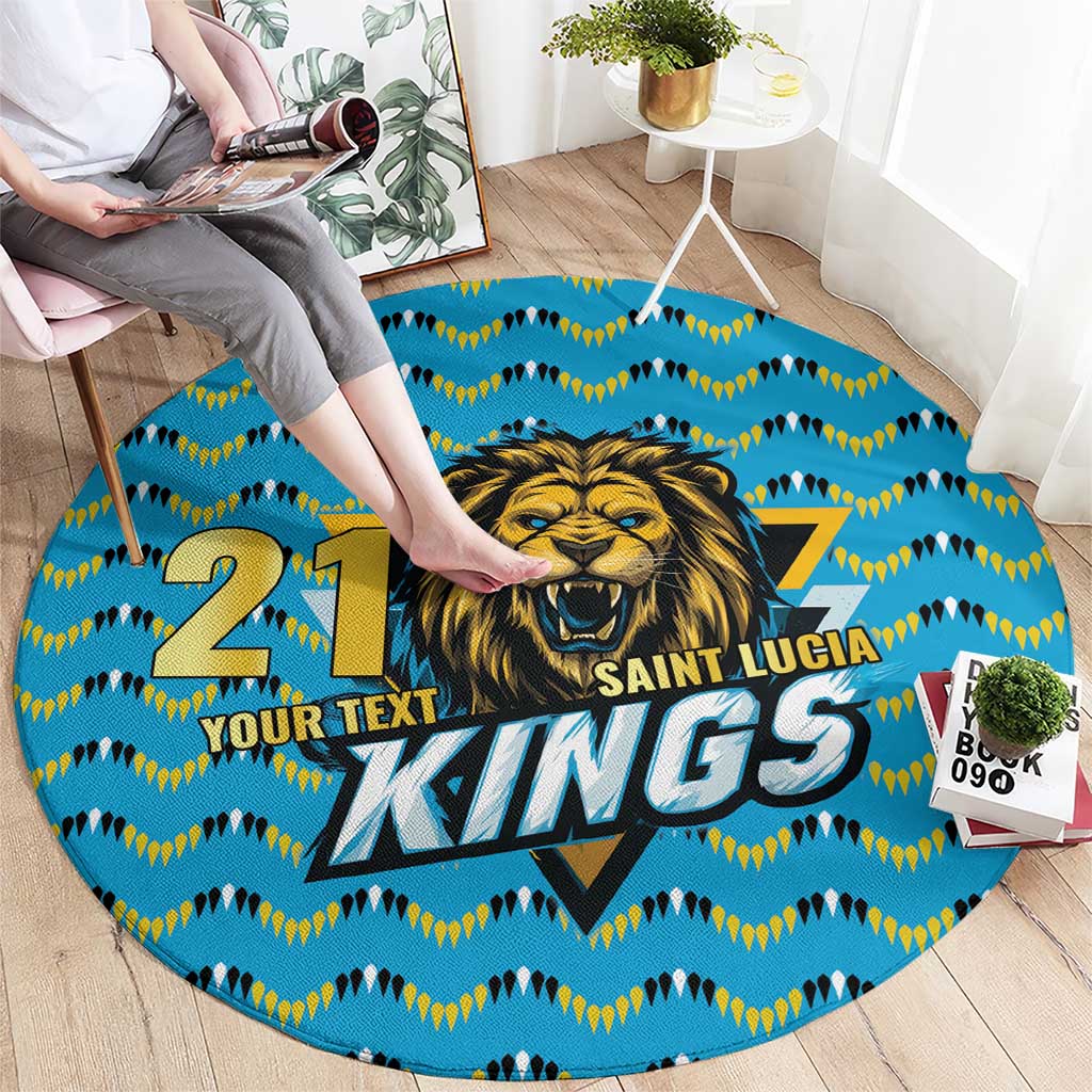 Custom Caribbean Cricket Saint Lucia Round Carpet Glory is Ours Kings Rule 2025 - Wonder Print Shop