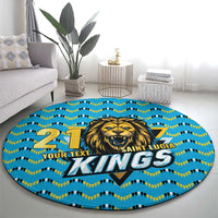 Custom Caribbean Cricket Saint Lucia Round Carpet Glory is Ours Kings Rule 2025 - Wonder Print Shop