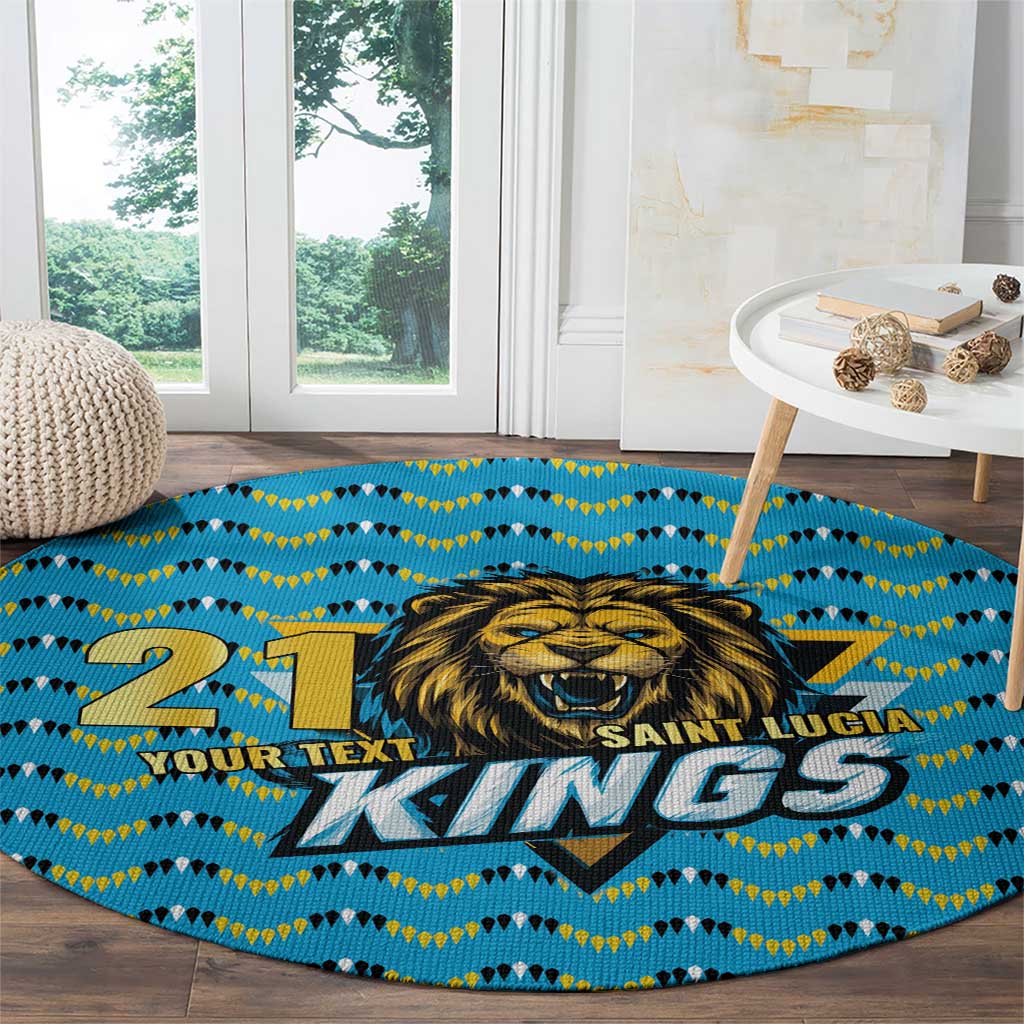 Custom Caribbean Cricket Saint Lucia Round Carpet Glory is Ours Kings Rule 2025 - Wonder Print Shop