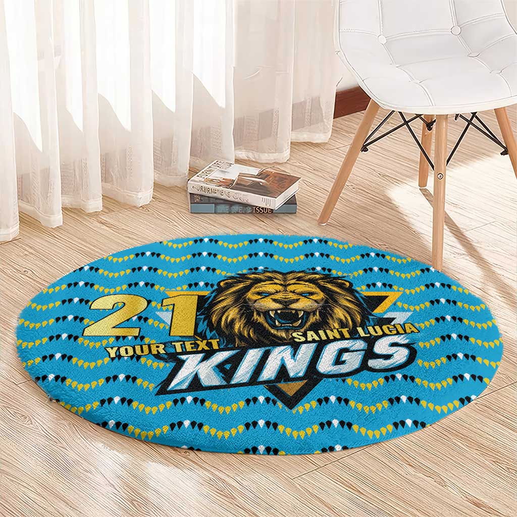 Custom Caribbean Cricket Saint Lucia Round Carpet Glory is Ours Kings Rule 2025 - Wonder Print Shop