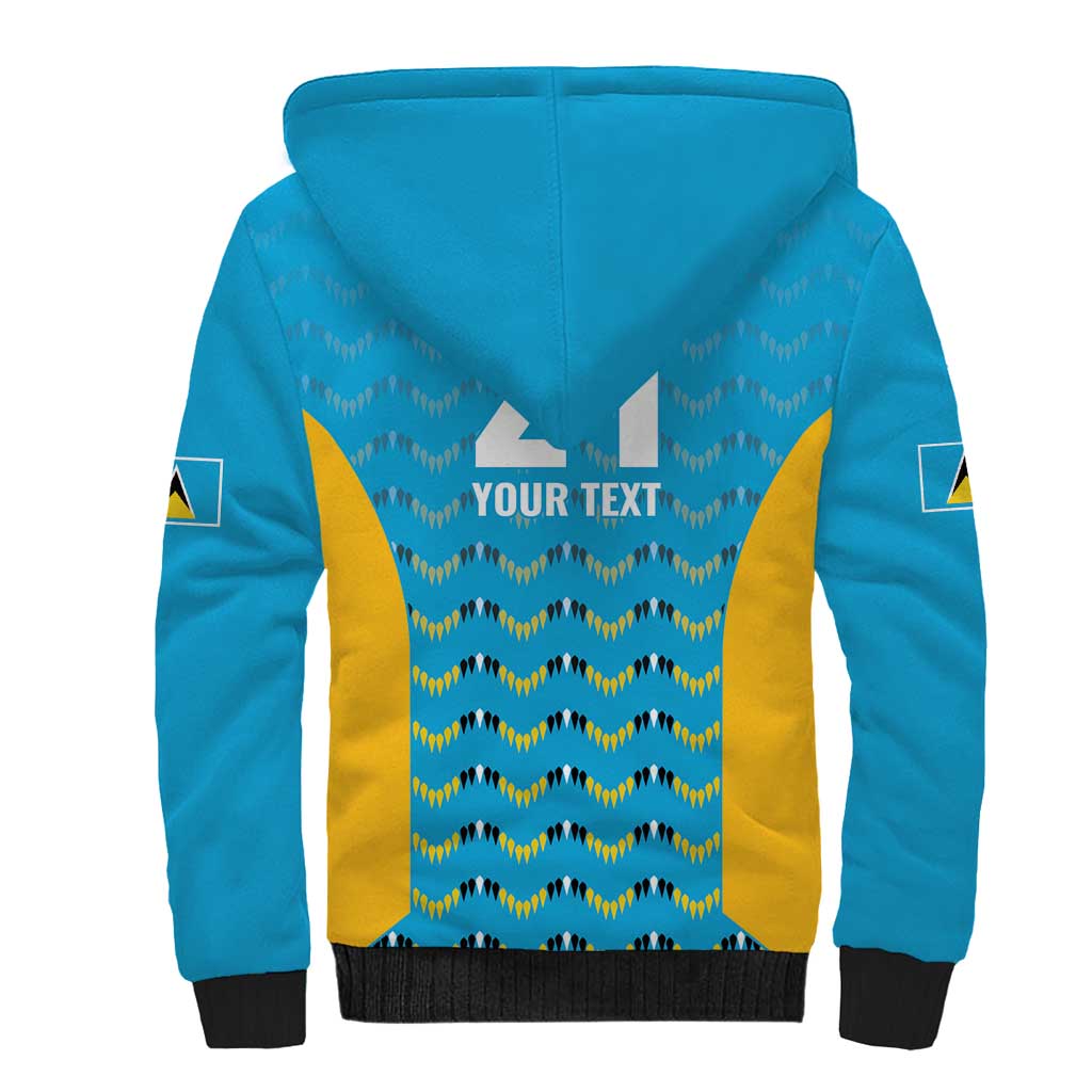 Custom Caribbean Cricket Saint Lucia Sherpa Hoodie Glory is Ours Kings Rule 2025 - Wonder Print Shop