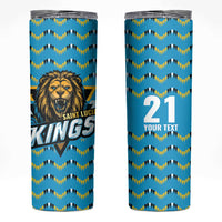 Custom Caribbean Cricket Saint Lucia Skinny Tumbler Glory is Ours Kings Rule 2025 - Wonder Print Shop