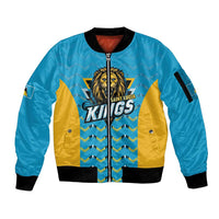 Custom Caribbean Cricket Saint Lucia Sleeve Zip Bomber Jacket Glory is Ours Kings Rule 2025 - Wonder Print Shop