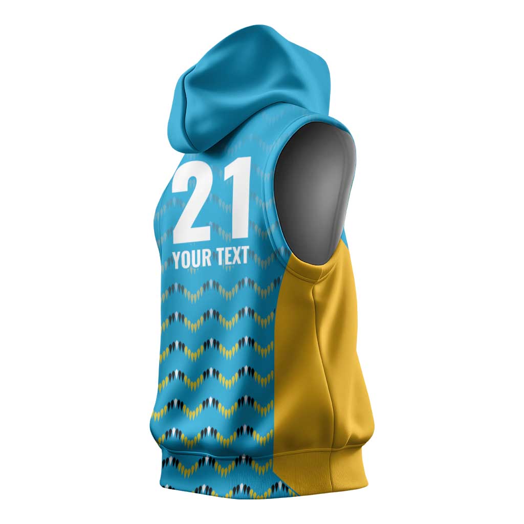 Custom Caribbean Cricket Saint Lucia Sleeveless Hoodie Glory is Ours Kings Rule 2025 - Wonder Print Shop