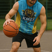 Custom Caribbean Cricket Saint Lucia Sleeveless Hoodie Glory is Ours Kings Rule 2025 - Wonder Print Shop