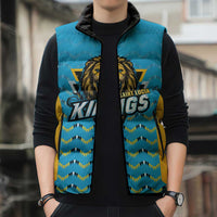 Custom Caribbean Cricket Saint Lucia Sleeveless Puffer Jacket Glory is Ours Kings Rule 2025 - Wonder Print Shop