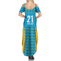 Custom Caribbean Cricket Saint Lucia Summer Maxi Dress Glory is Ours Kings Rule 2025 - Wonder Print Shop