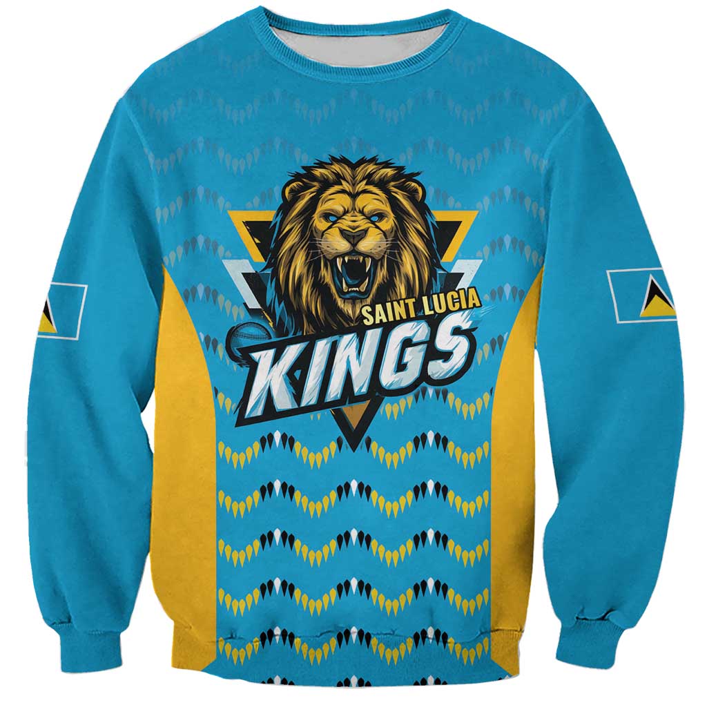 Custom Caribbean Cricket Saint Lucia Sweatshirt Glory is Ours Kings Rule 2025 - Wonder Print Shop