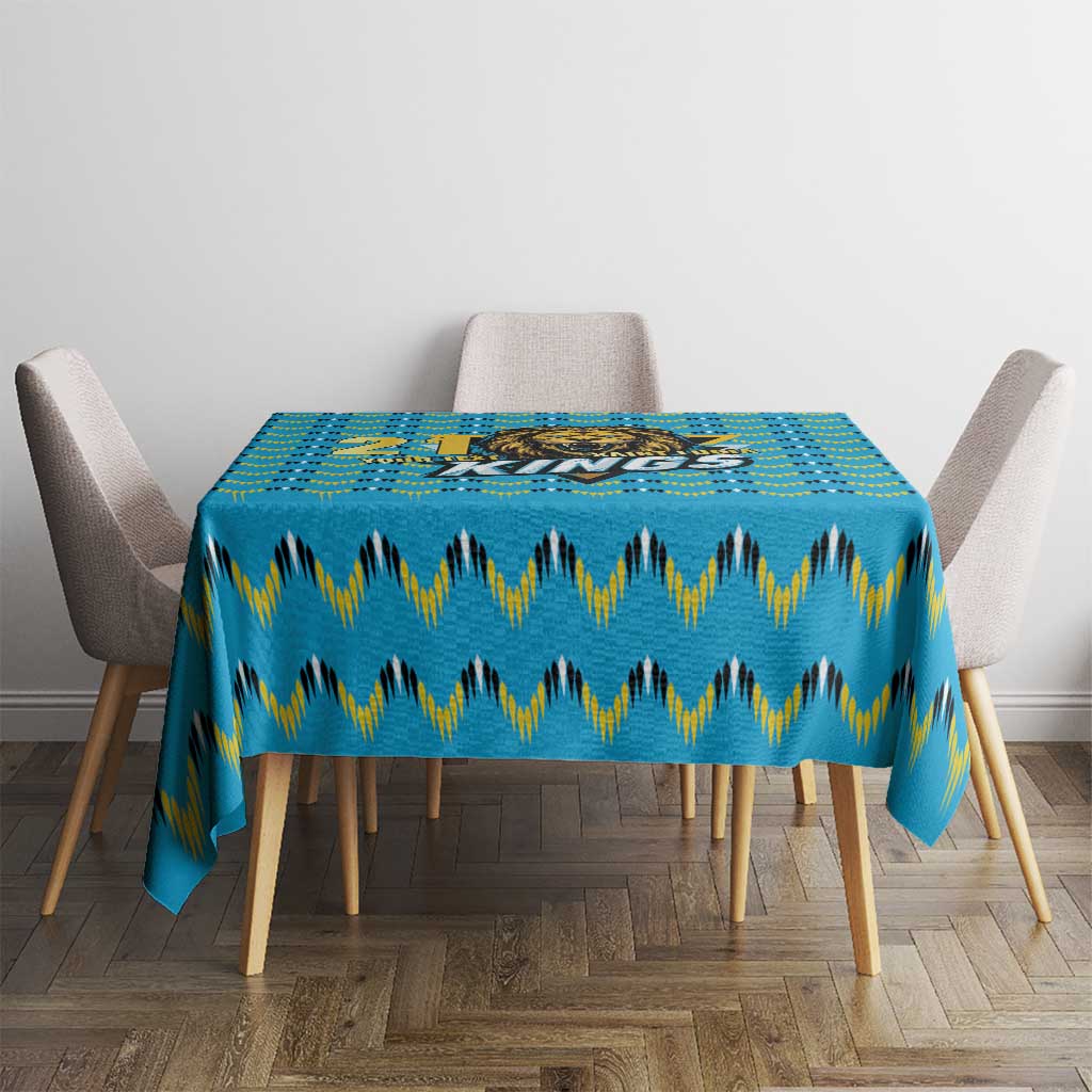 Custom Caribbean Cricket Saint Lucia Tablecloth Glory is Ours Kings Rule 2025 - Wonder Print Shop