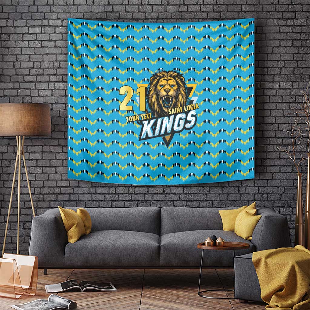 Custom Caribbean Cricket Saint Lucia Tapestry Glory is Ours Kings Rule 2025 - Wonder Print Shop