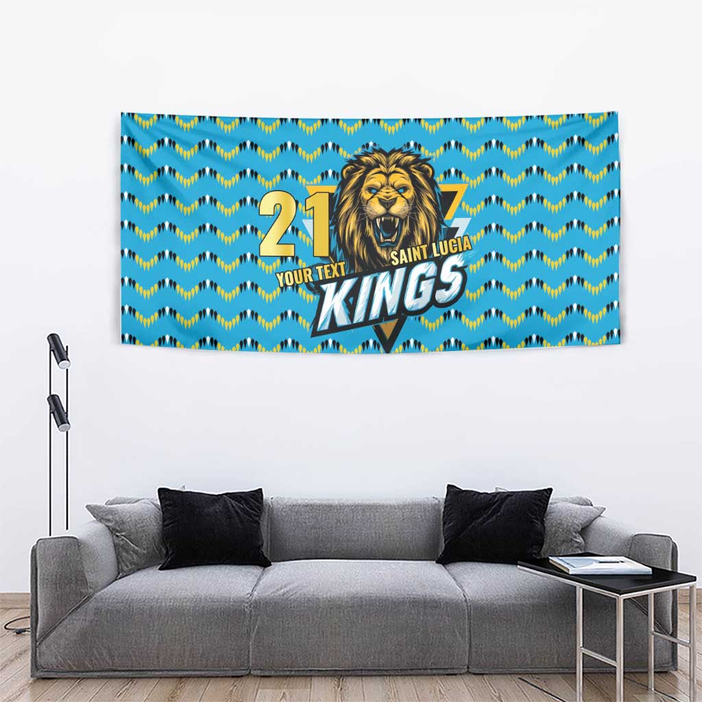 Custom Caribbean Cricket Saint Lucia Tapestry Glory is Ours Kings Rule 2025 - Wonder Print Shop