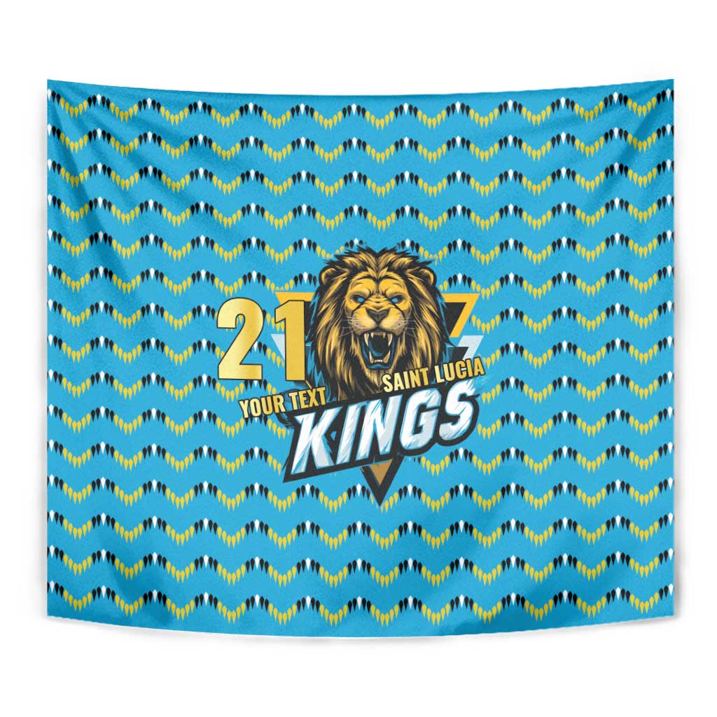 Custom Caribbean Cricket Saint Lucia Tapestry Glory is Ours Kings Rule 2025 - Wonder Print Shop