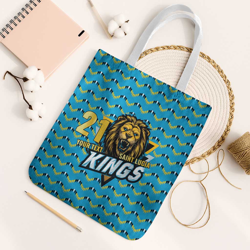 Custom Caribbean Cricket Saint Lucia Tote Bag Glory is Ours Kings Rule 2025 - Wonder Print Shop