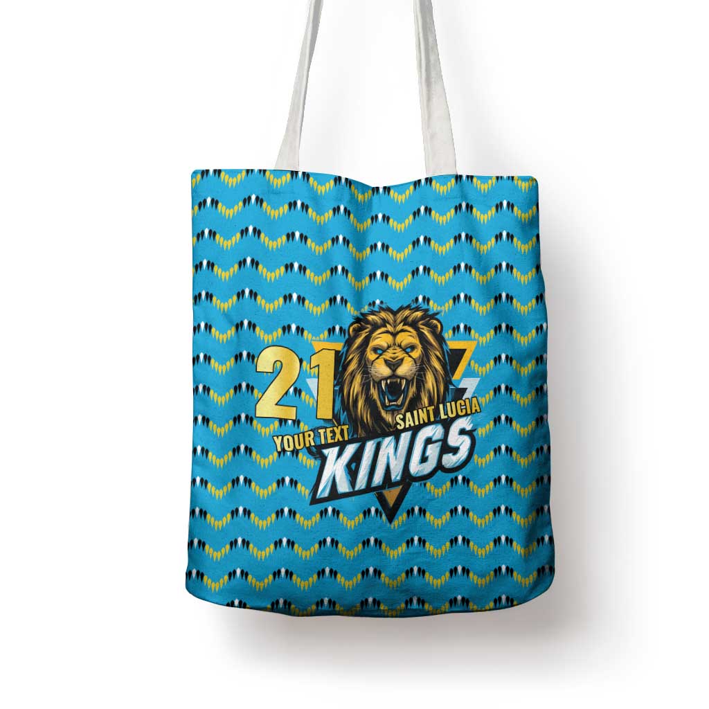 Custom Caribbean Cricket Saint Lucia Tote Bag Glory is Ours Kings Rule 2025 - Wonder Print Shop