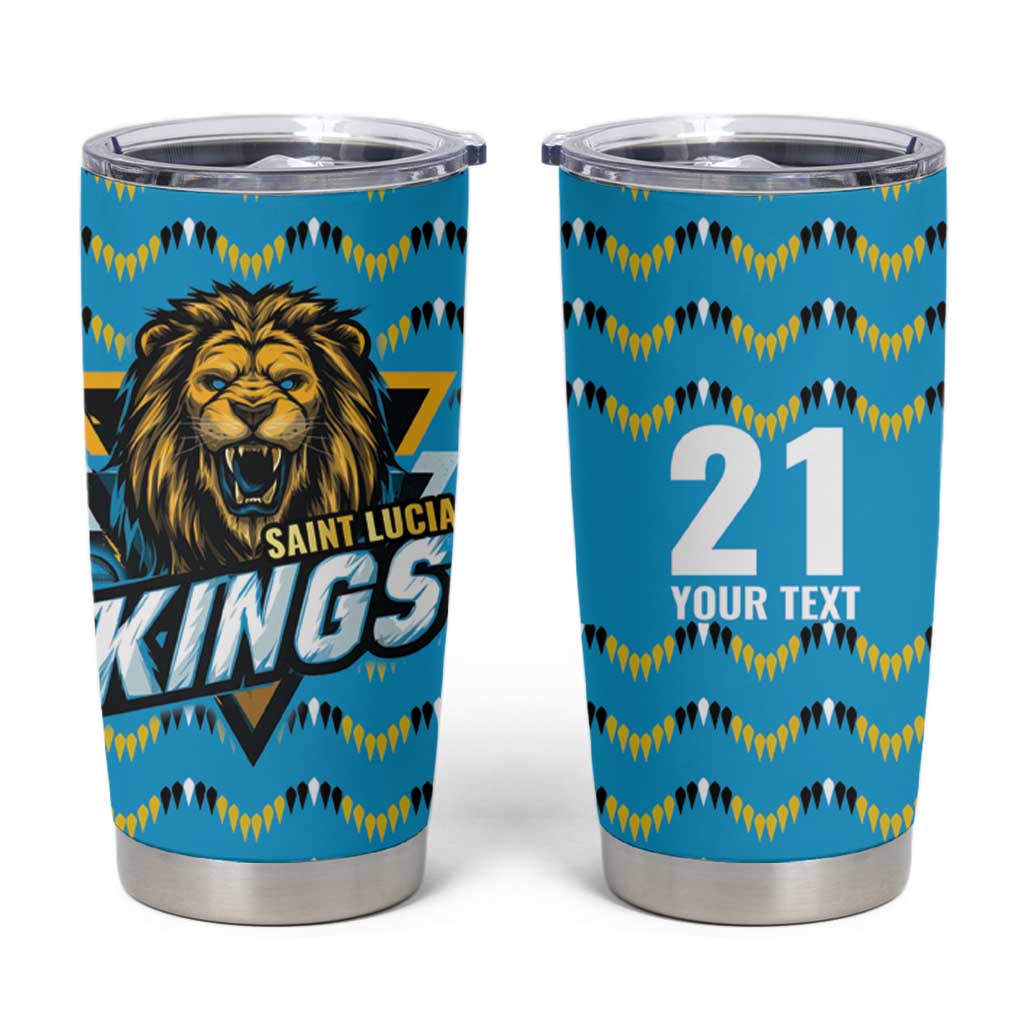 Custom Caribbean Cricket Saint Lucia Tumbler Cup Glory is Ours Kings Rule 2025 - Wonder Print Shop