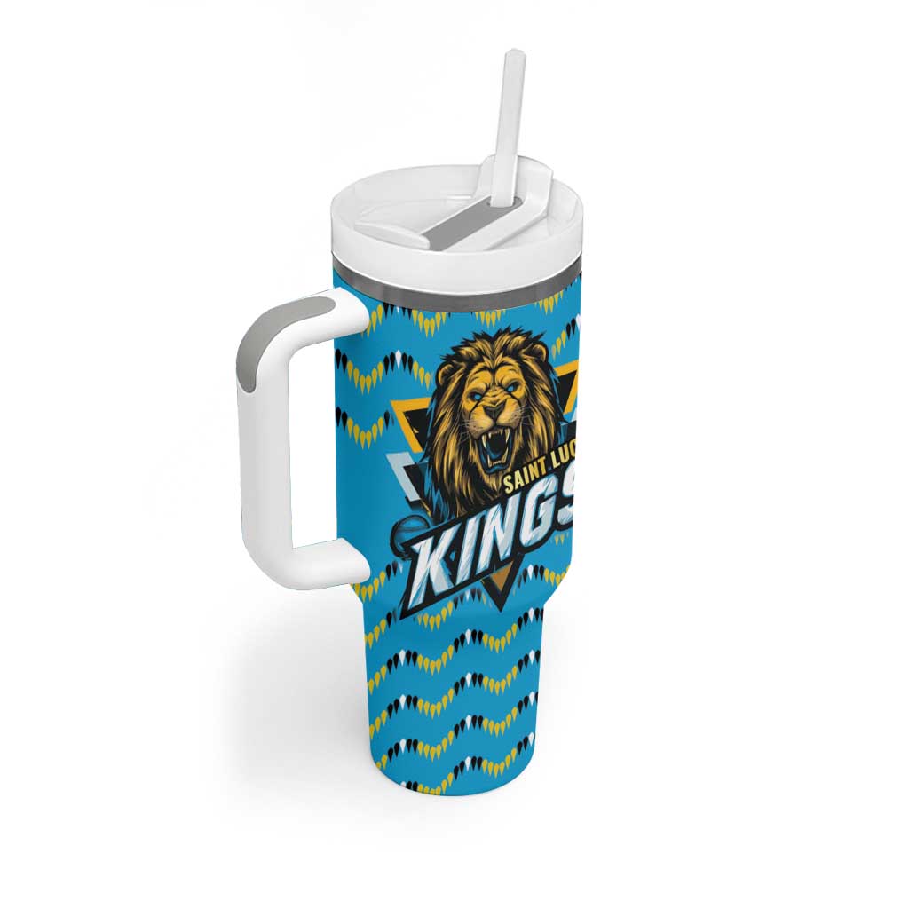 Custom Caribbean Cricket Saint Lucia Tumbler With Handle Glory is Ours Kings Rule 2025 - Wonder Print Shop