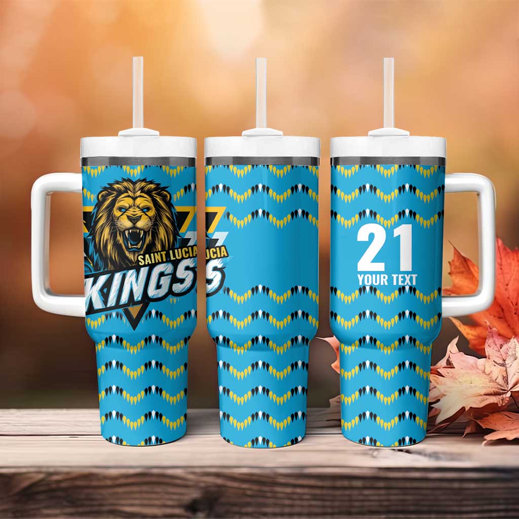 Custom Caribbean Cricket Saint Lucia Tumbler With Handle Glory is Ours Kings Rule 2025 - Wonder Print Shop