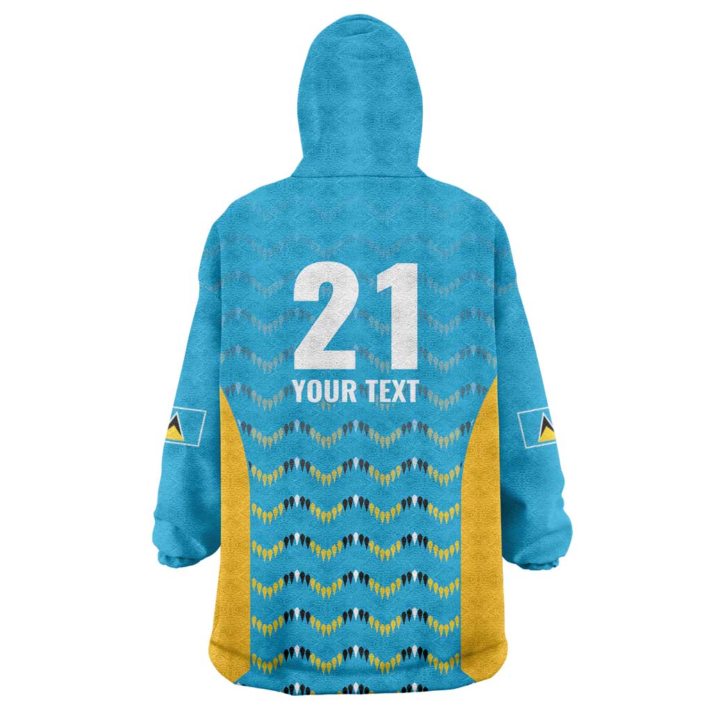 Custom Caribbean Cricket Saint Lucia Wearable Blanket Hoodie Glory is Ours Kings Rule 2025 - Wonder Print Shop