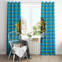 Custom Caribbean Cricket Saint Lucia Window Curtain Glory is Ours Kings Rule 2025 - Wonder Print Shop