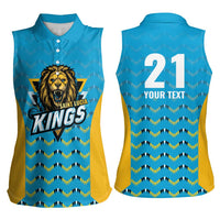 Custom Caribbean Cricket Saint Lucia Women Sleeveless Polo Shirt Glory is Ours Kings Rule 2025 - Wonder Print Shop