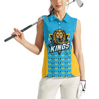 Custom Caribbean Cricket Saint Lucia Women Sleeveless Polo Shirt Glory is Ours Kings Rule 2025 - Wonder Print Shop