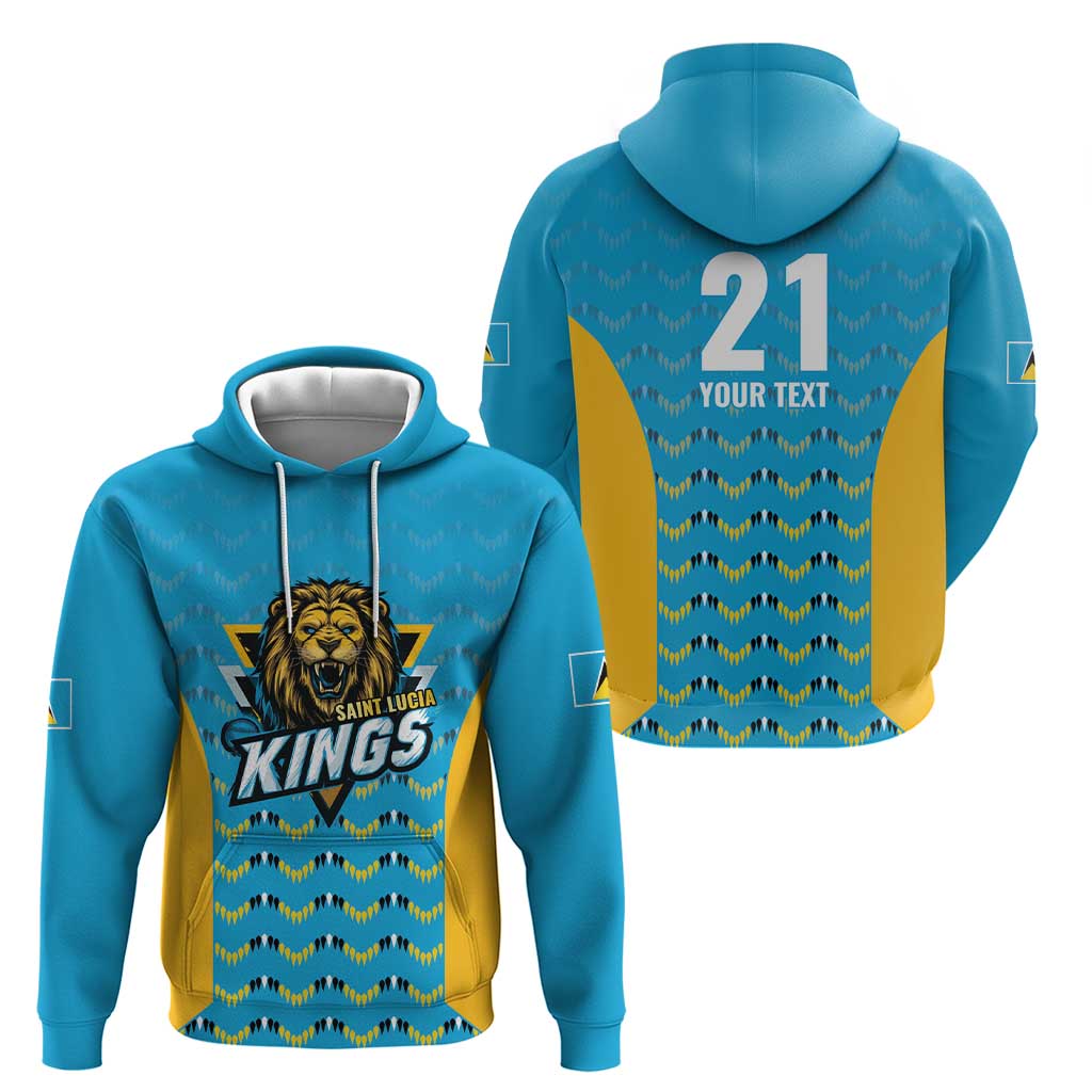 Custom Caribbean Cricket Saint Lucia Zip Hoodie Glory is Ours Kings Rule 2025 - Wonder Print Shop