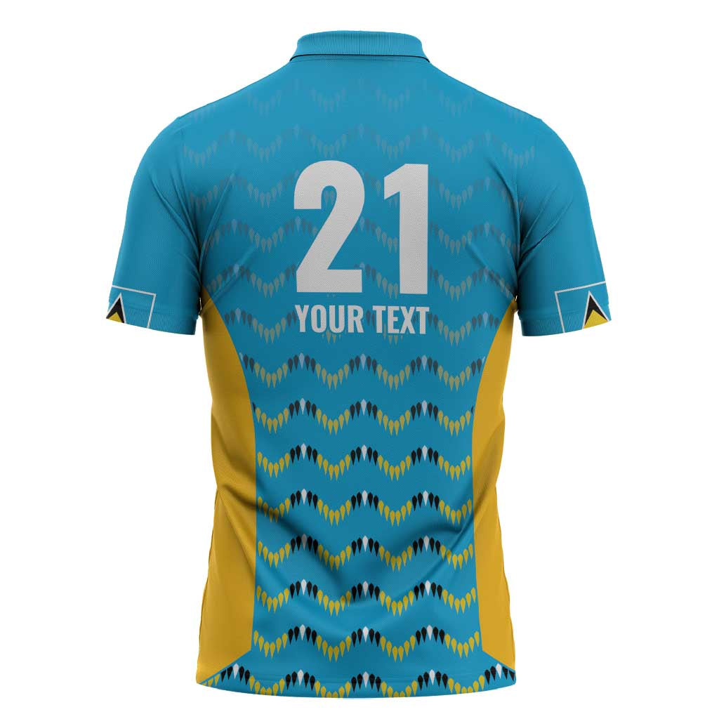 Custom Caribbean Cricket Saint Lucia Zipper Polo Shirt Glory is Ours Kings Rule 2025 - Wonder Print Shop