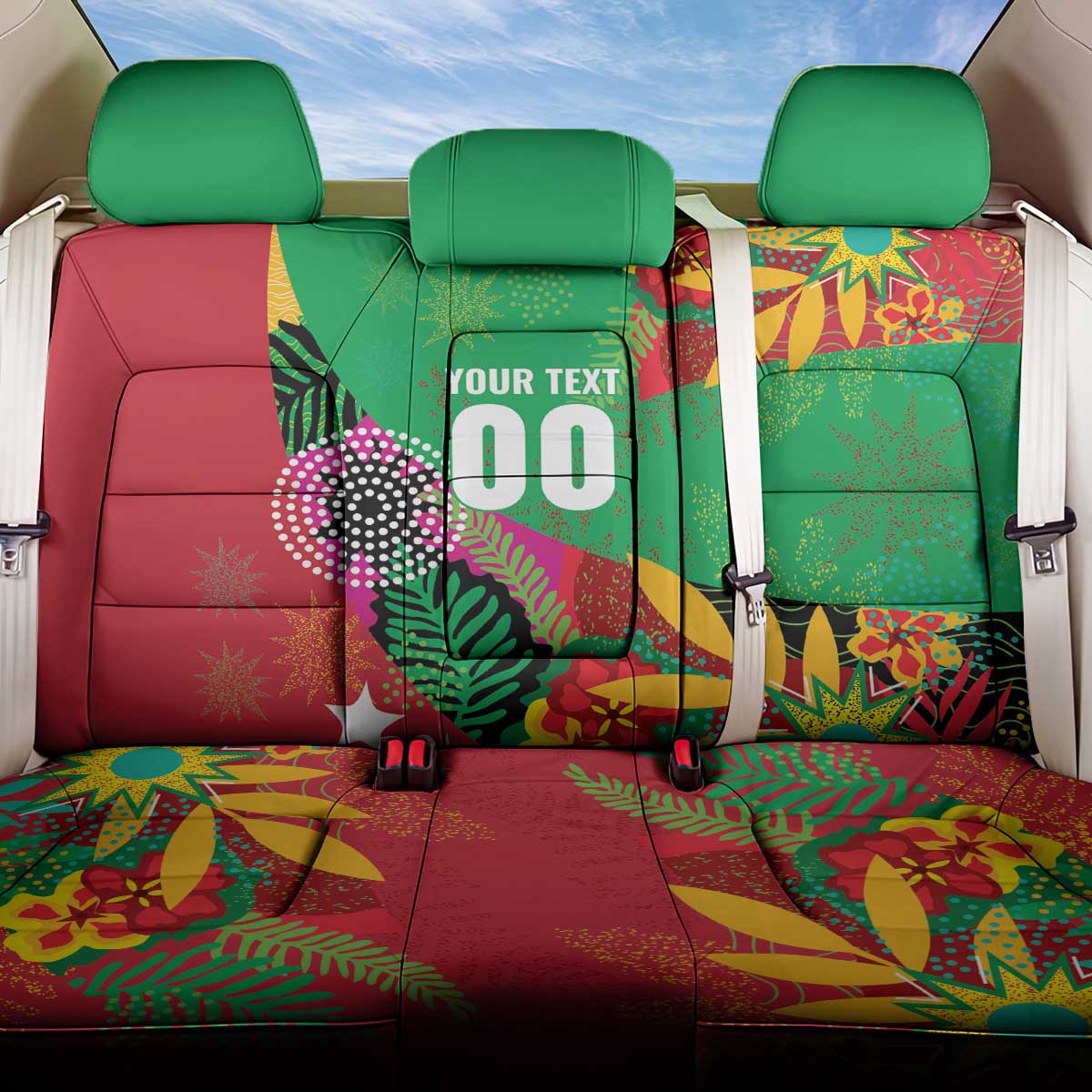 Custom Caribbean Cricket St Kitts and Nevis Back Car Seat Cover Patriots Reign 2025 - Wonder Print Shop