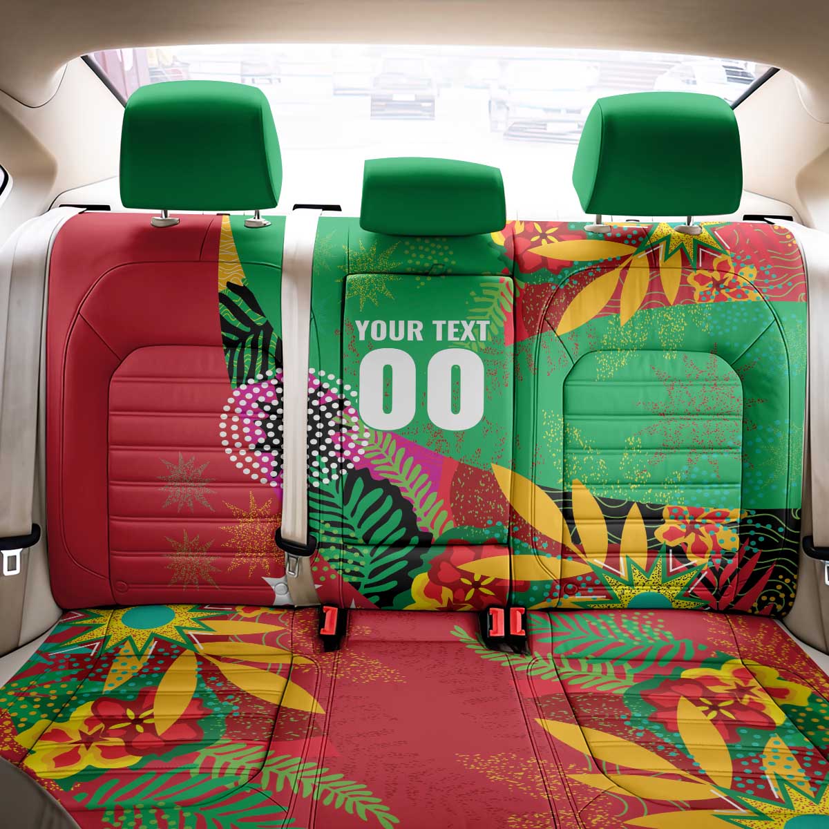 Custom Caribbean Cricket St Kitts and Nevis Back Car Seat Cover Patriots Reign 2025 - Wonder Print Shop