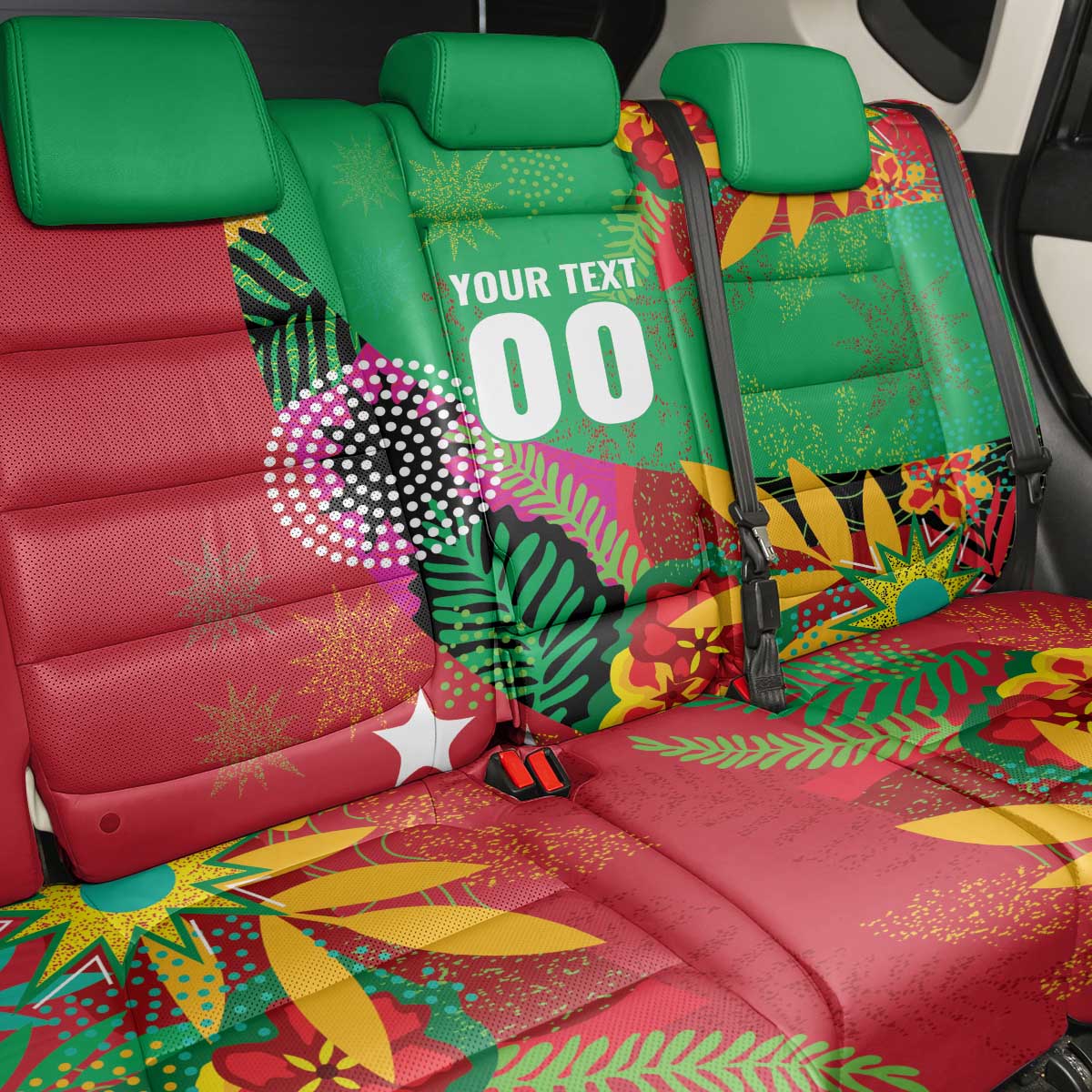 Custom Caribbean Cricket St Kitts and Nevis Back Car Seat Cover Patriots Reign 2025 - Wonder Print Shop