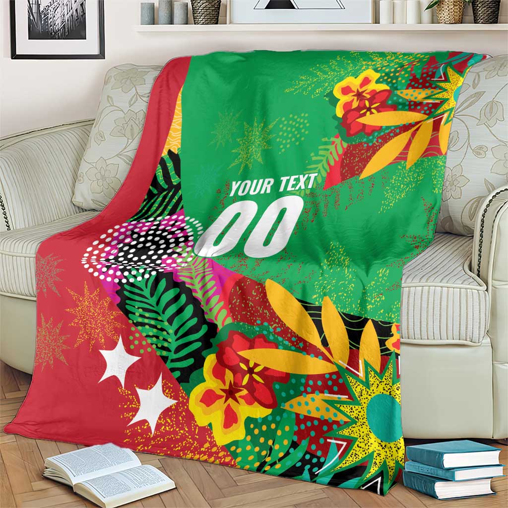 Custom Caribbean Cricket St Kitts and Nevis Blanket Patriots Reign 2025 - Wonder Print Shop