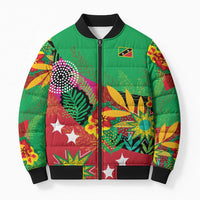 Custom Caribbean Cricket St Kitts and Nevis Bomber Puffer Jacket Patriots Reign 2025 - Wonder Print Shop