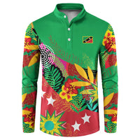 Custom Caribbean Cricket St Kitts and Nevis Button Sweatshirt Patriots Reign 2025 - Wonder Print Shop