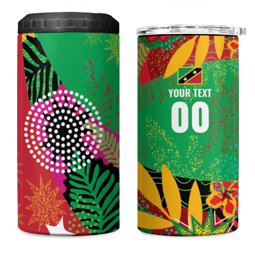 Custom Caribbean Cricket St Kitts and Nevis 4 in 1 Can Cooler Tumbler Patriots Reign 2025 - Wonder Print Shop