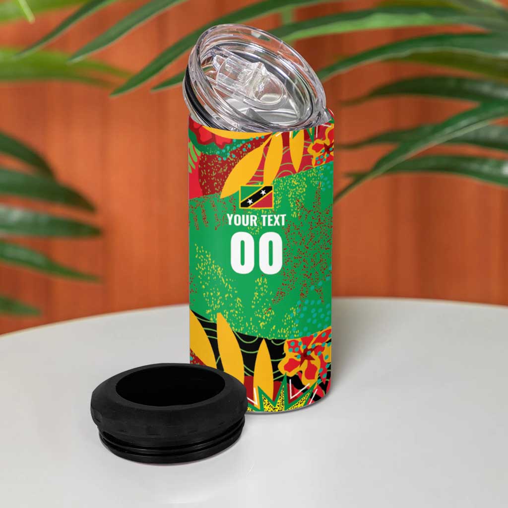 Custom Caribbean Cricket St Kitts and Nevis 4 in 1 Can Cooler Tumbler Patriots Reign 2025 - Wonder Print Shop