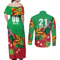 Custom Caribbean Cricket St Kitts and Nevis Couples Matching Off Shoulder Maxi Dress and Long Sleeve Button Shirt Patriots Reign 2025 - Wonder Print Shop