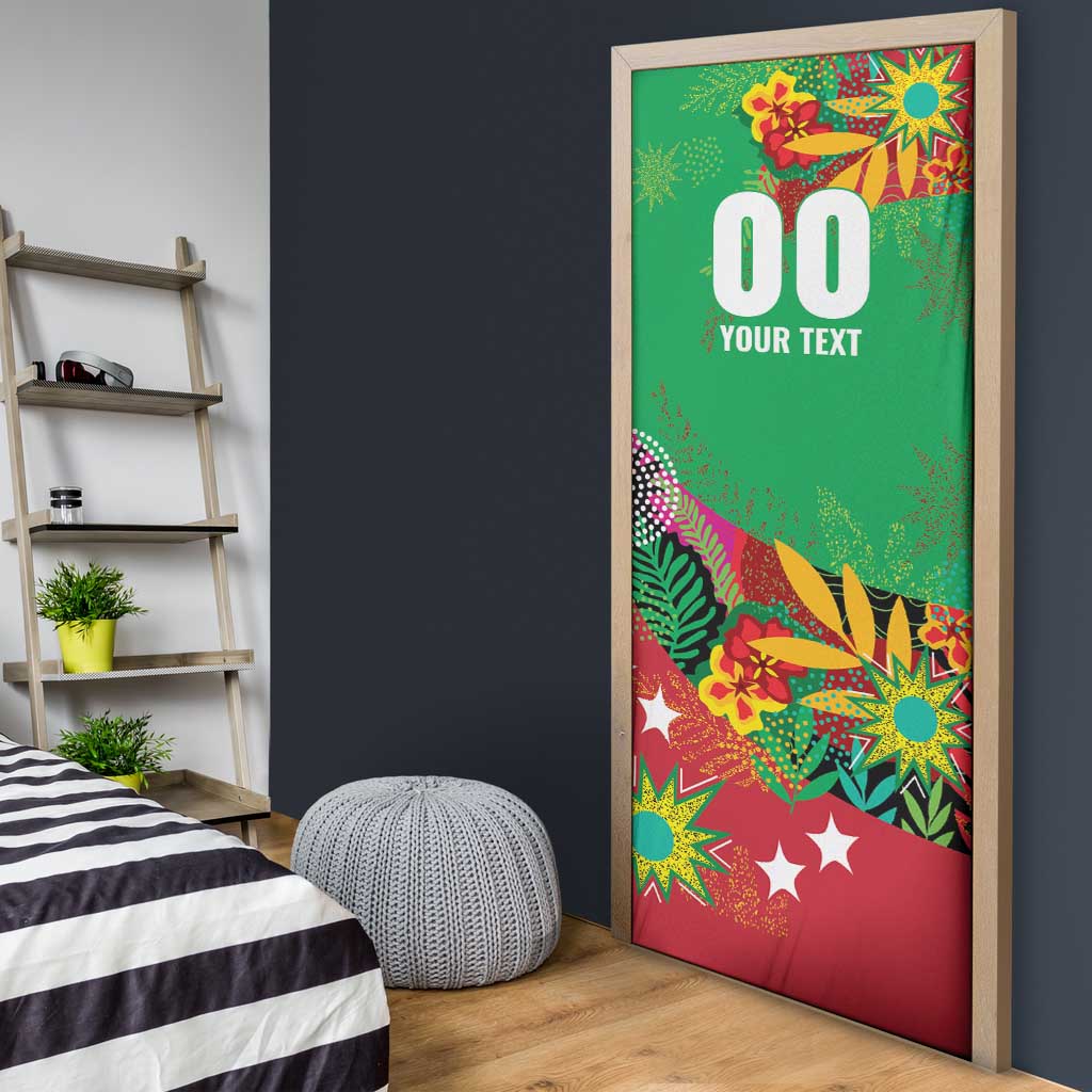 Custom Caribbean Cricket St Kitts and Nevis Door Cover Patriots Reign 2025 - Wonder Print Shop