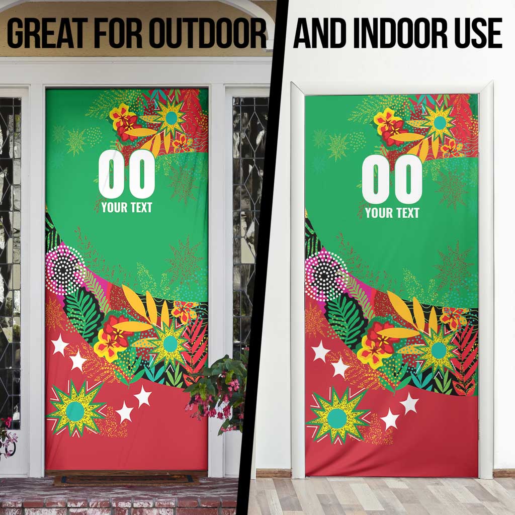 Custom Caribbean Cricket St Kitts and Nevis Door Cover Patriots Reign 2025 - Wonder Print Shop