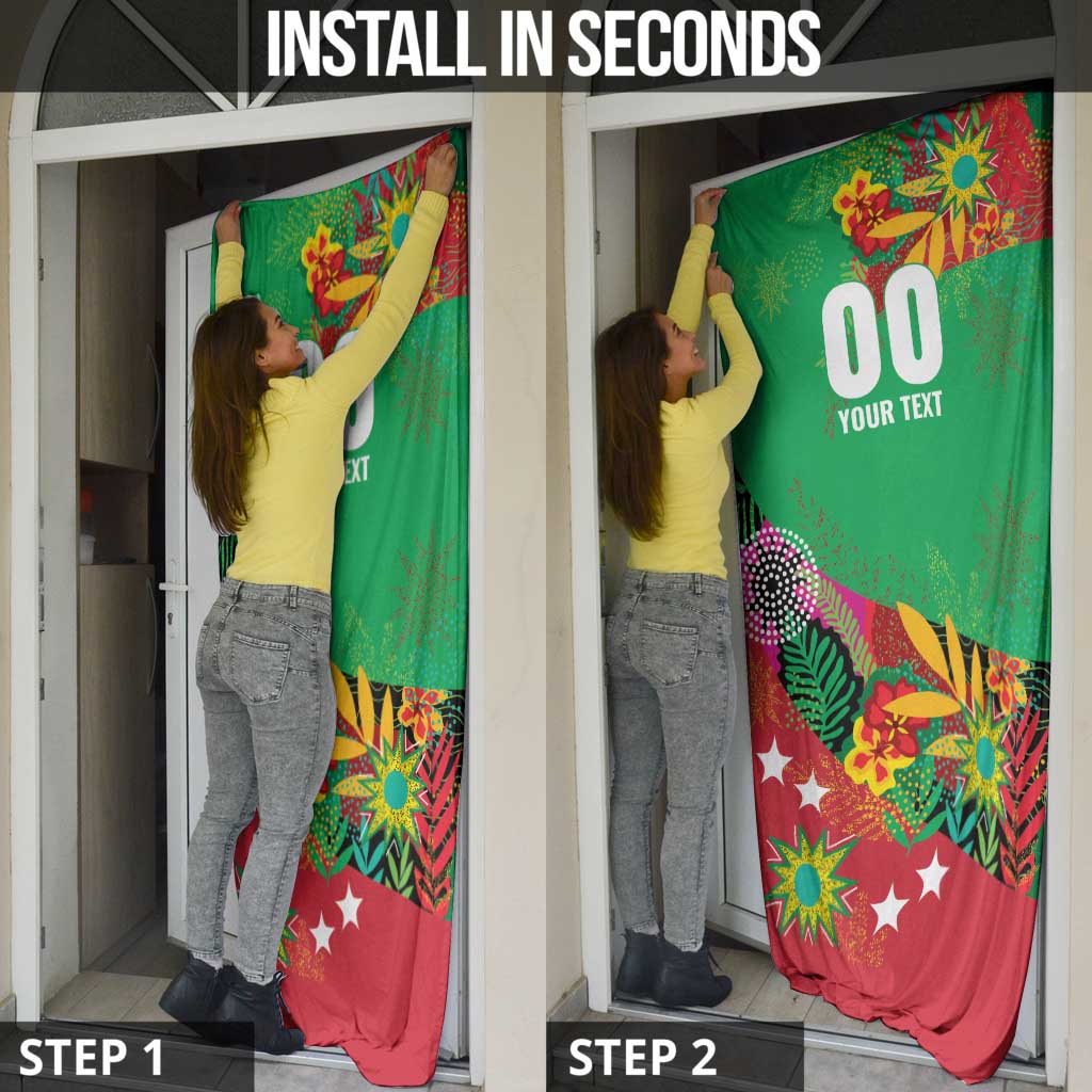 Custom Caribbean Cricket St Kitts and Nevis Door Cover Patriots Reign 2025 - Wonder Print Shop