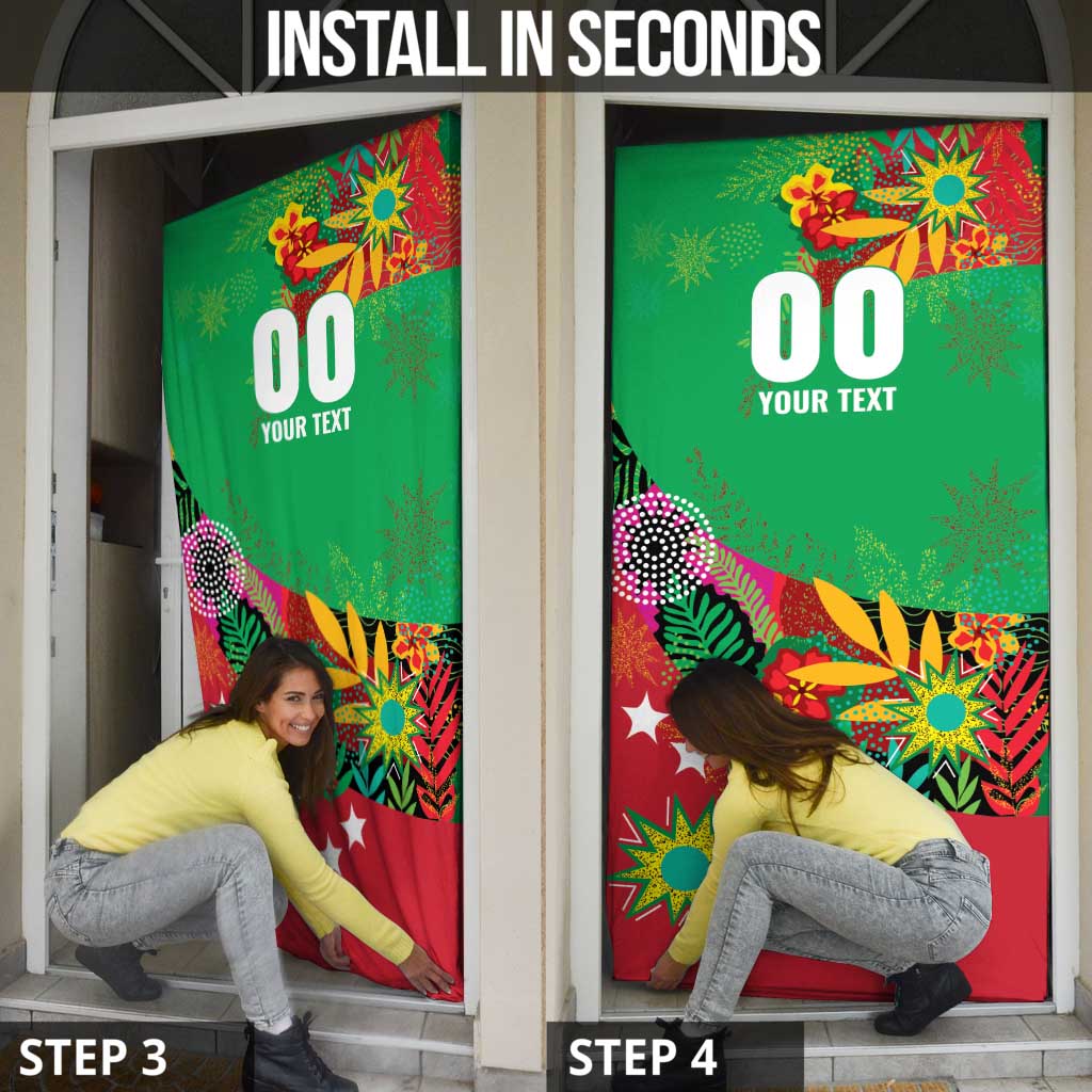 Custom Caribbean Cricket St Kitts and Nevis Door Cover Patriots Reign 2025 - Wonder Print Shop