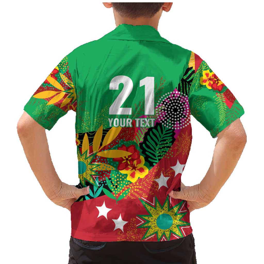 Custom Caribbean Cricket St Kitts and Nevis Family Matching Mermaid Dress and Hawaiian Shirt Patriots Reign 2025 - Wonder Print Shop