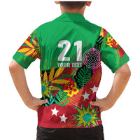 Custom Caribbean Cricket St Kitts and Nevis Family Matching Mermaid Dress and Hawaiian Shirt Patriots Reign 2025 - Wonder Print Shop