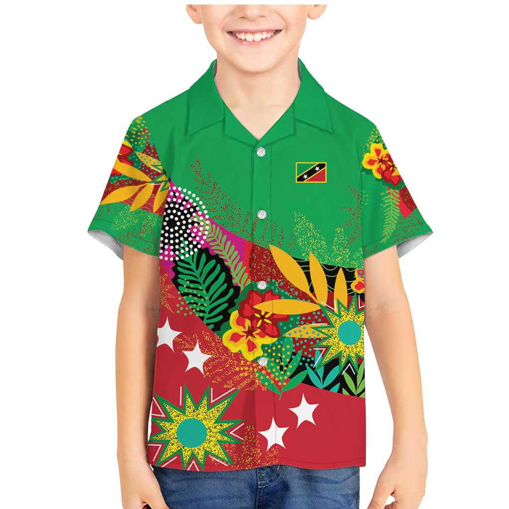 Custom Caribbean Cricket St Kitts and Nevis Family Matching Mermaid Dress and Hawaiian Shirt Patriots Reign 2025 - Wonder Print Shop