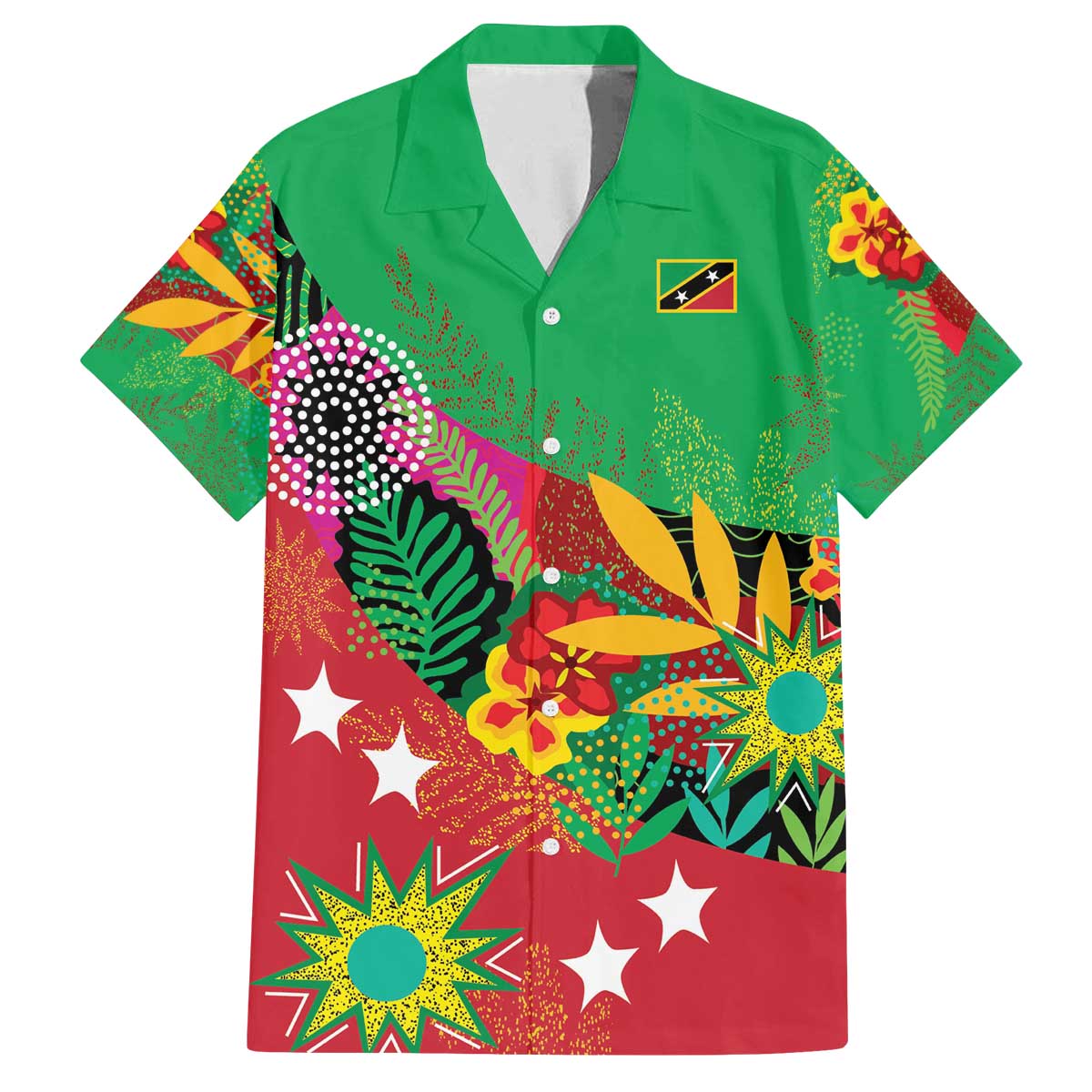 Custom Caribbean Cricket St Kitts and Nevis Family Matching Off The Shoulder Long Sleeve Dress and Hawaiian Shirt Patriots Reign 2025 - Wonder Print Shop
