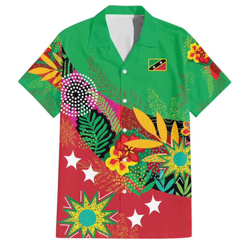 Custom Caribbean Cricket St Kitts and Nevis Family Matching Off Shoulder Short Dress and Hawaiian Shirt Patriots Reign 2025 - Wonder Print Shop