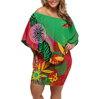 Custom Caribbean Cricket St Kitts and Nevis Family Matching Off Shoulder Short Dress and Hawaiian Shirt Patriots Reign 2025 - Wonder Print Shop