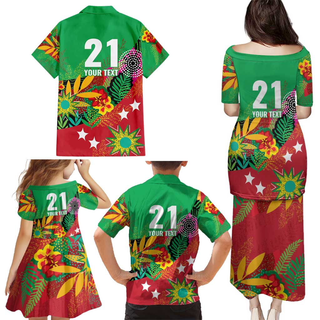 Custom Caribbean Cricket St Kitts and Nevis Family Matching Puletasi and Hawaiian Shirt Patriots Reign 2025 - Wonder Print Shop