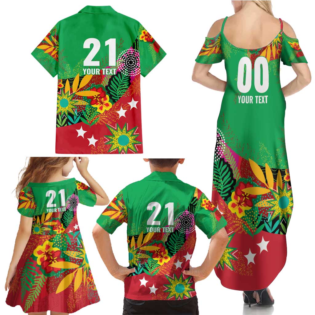 Custom Caribbean Cricket St Kitts and Nevis Family Matching Summer Maxi Dress and Hawaiian Shirt Patriots Reign 2025 - Wonder Print Shop
